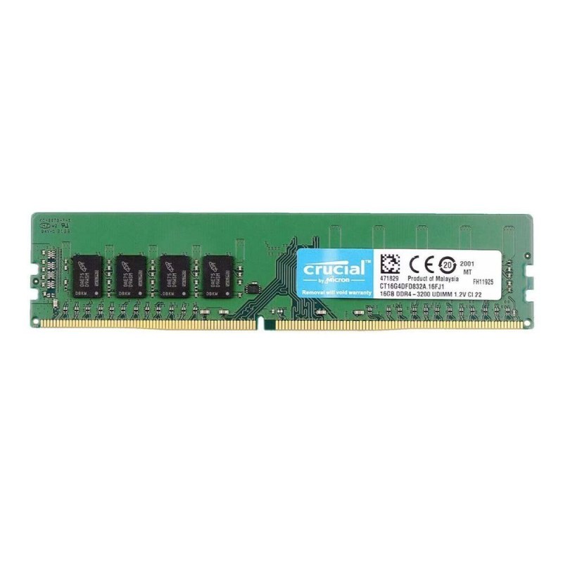 رم کامپیوتر کروشیال تک کاناله مدل CT16 فرکانس 3200 مگاهرتز DDR4 تایمینگ CL22 حافظه 16 گیگابایت