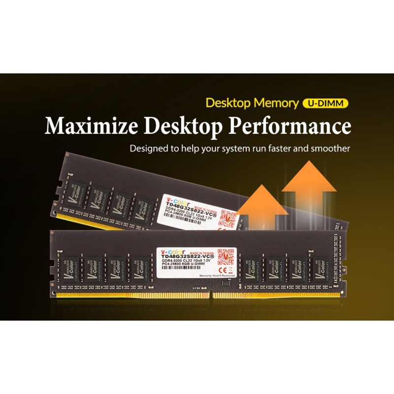 رم کامپیوتر کروشیال تک کاناله مدل CT8 فرکانس 3200 مگاهرتز DDR4 تایمینگ CL22 حافظه 8 گیگابایت — نمای اصلی