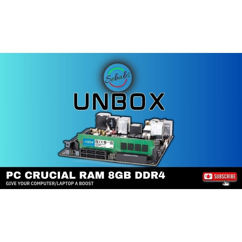رم کامپیوتر کروشیال تک کاناله مدل CT8 فرکانس 3200 مگاهرتز DDR4 تایمینگ CL22 حافظه 8 گیگابایت
