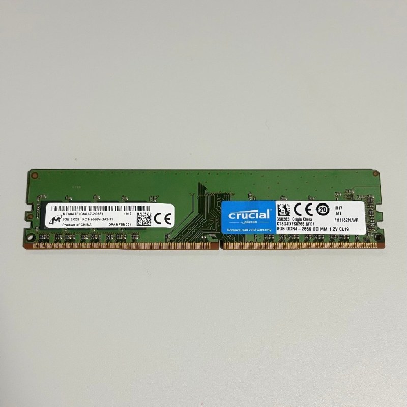 رم کامپیوتر کروشیال تک کاناله مدل CT8 فرکانس 2666 مگاهرتز DDR4 تایمینگ CL19 حافظه 8 گیگابایت — نمای اصلی