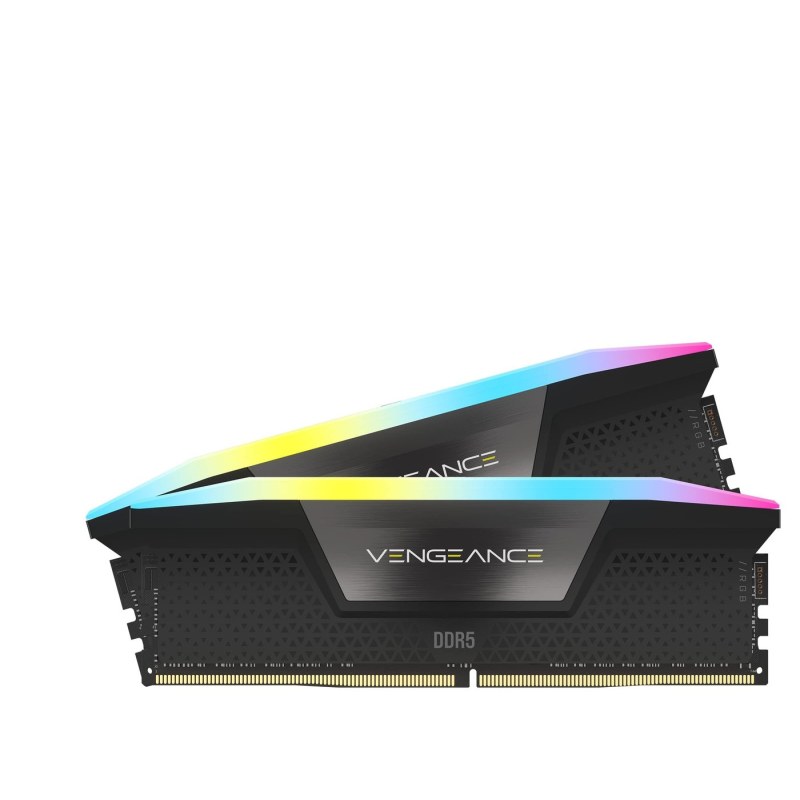 رم کامپیوتر کورسیر دو کاناله مدل Vengeance RGB فرکانس 6000 مگاهرتز DDR5 تایمینگ CL36 حافظه 32 گیگابایت