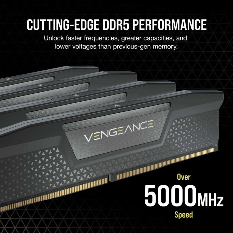 رم کامپیوتر کورسیر دو کاناله مدل Vengeance RGB فرکانس 6000 مگاهرتز DDR5 تایمینگ CL36 حافظه 32 گیگابایت — نمای دوم