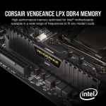 رم کامپیوتر کورسیر دو کاناله مدل VENGEANCE LPX فرکانس 3200 مگاهرتز DDR4 تایمینگ CL16 حافظه 16 گیگابایت — تصویر 4