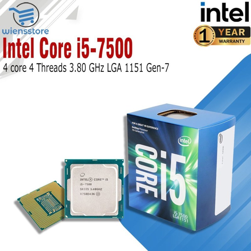 پردازنده کامپیوتر اینتل مدل Core i5-7500 Kaby Lake استوک — تصویر 4
