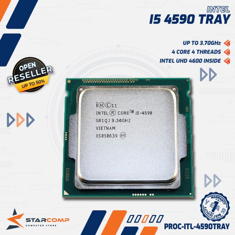 پردازنده کامپیوتر اینتل مدل Core i5-4590 Haswell استوک — تصویر 4