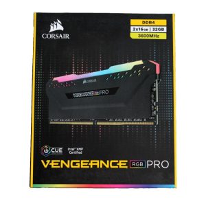 رم کامپیوتر کورسیر دو کاناله مدل Vengeance RGB Pro فرکانس 3200 مگاهرتز DDR4 تایمینگ CL16 حافظه 32 گیگابایت — نمای اصلی