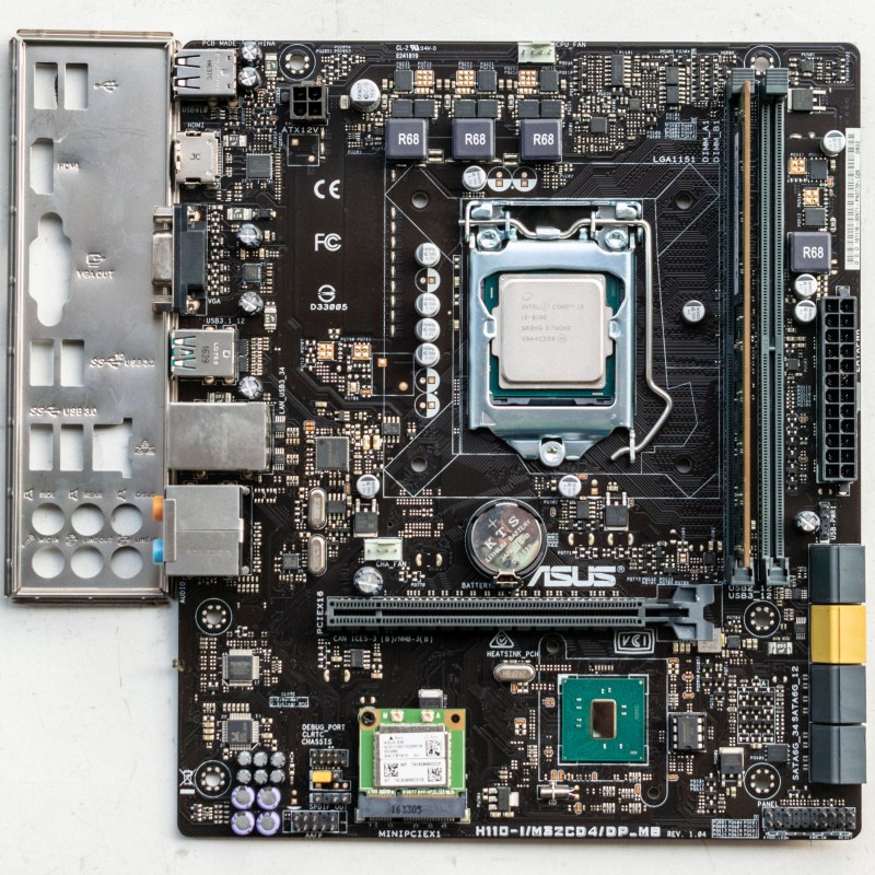 مادربرد ایسوس مدل H110M-C DDR4 استوک — نمای دوم