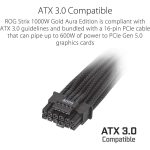 منبع تغذیه کامپیوتر ایسوس مدل ROG Strix Aura Edition 80 Plus Gold توان 1000 وات — تصویر 4